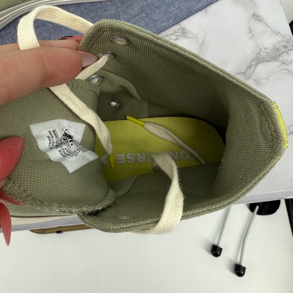 Converse Chuck Taylor All Star High Top Olive Green Sneakers 10 Retro Streetwear - Picture 5 of 8
